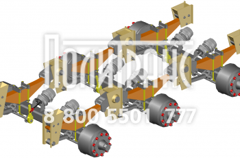 Подвеска двускатная 3*18т высокая широкая рессорная BPW 171.44-2900004